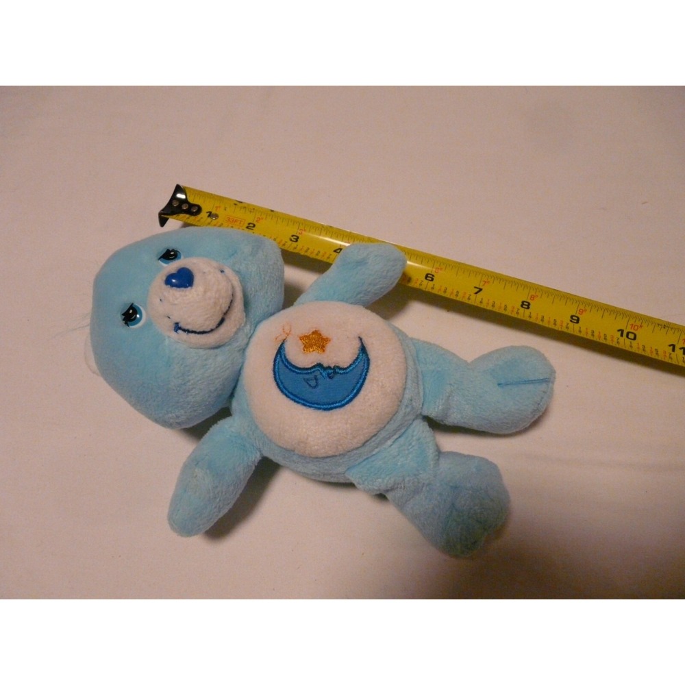 VTG 2002 Care Bears Plush Bedtime Bear 8" Stuffed Animal Blue Moon Gold Star Toy - Picture 9 of 10
